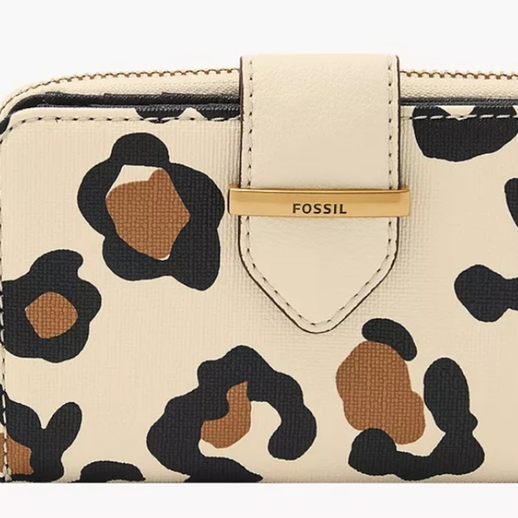 FOSSIL SATCHEL LEOPARD & WALLET - Picture 10 of 12